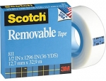 TAPE 811 RMVBL 1IN CR 1/2X36YD